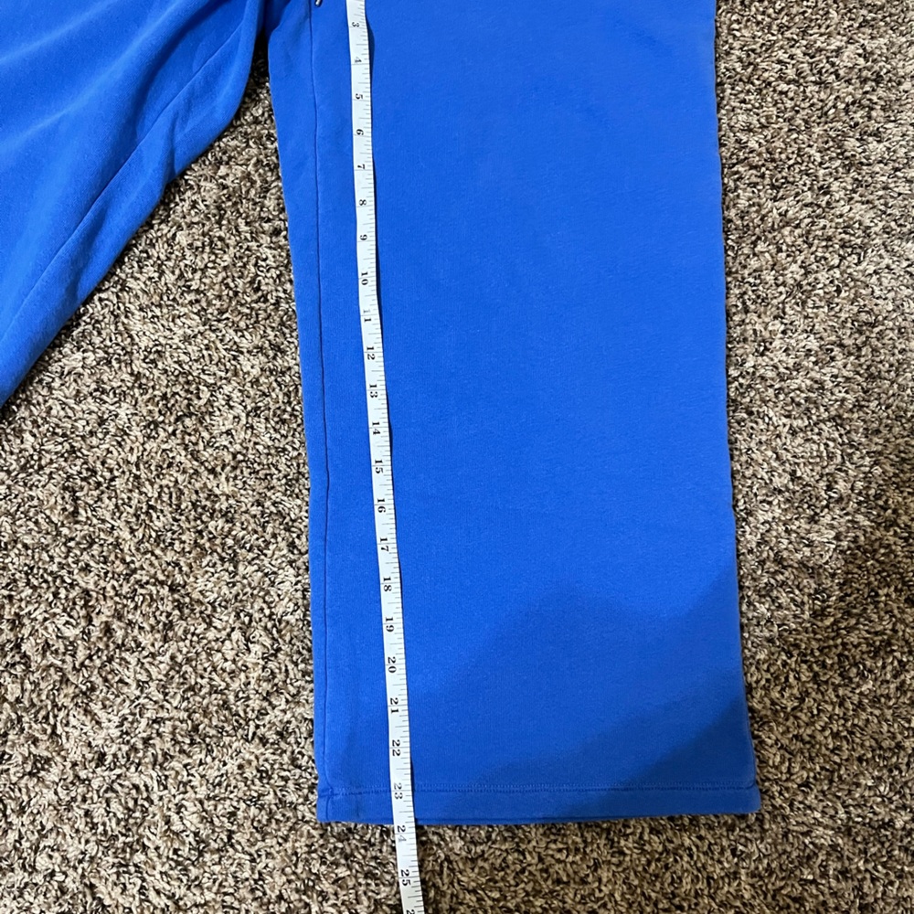 New! NWT Talbots Bright Blue Beach Terry Wide Crop Pants - Picture 10 of 10